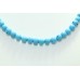 Single Line Natural blue black line turquoise 8 mm Beads Stones NECKLACE 19.2'